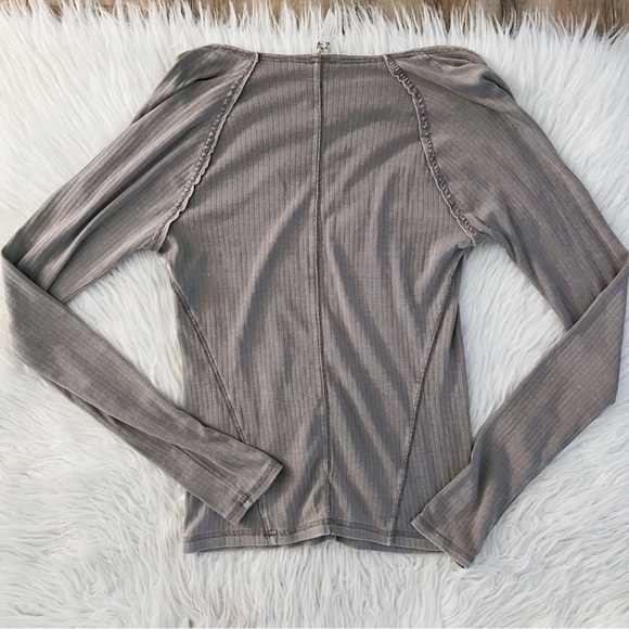 Free People Ribbed Long Sleeve Top - Picture 3 of 5